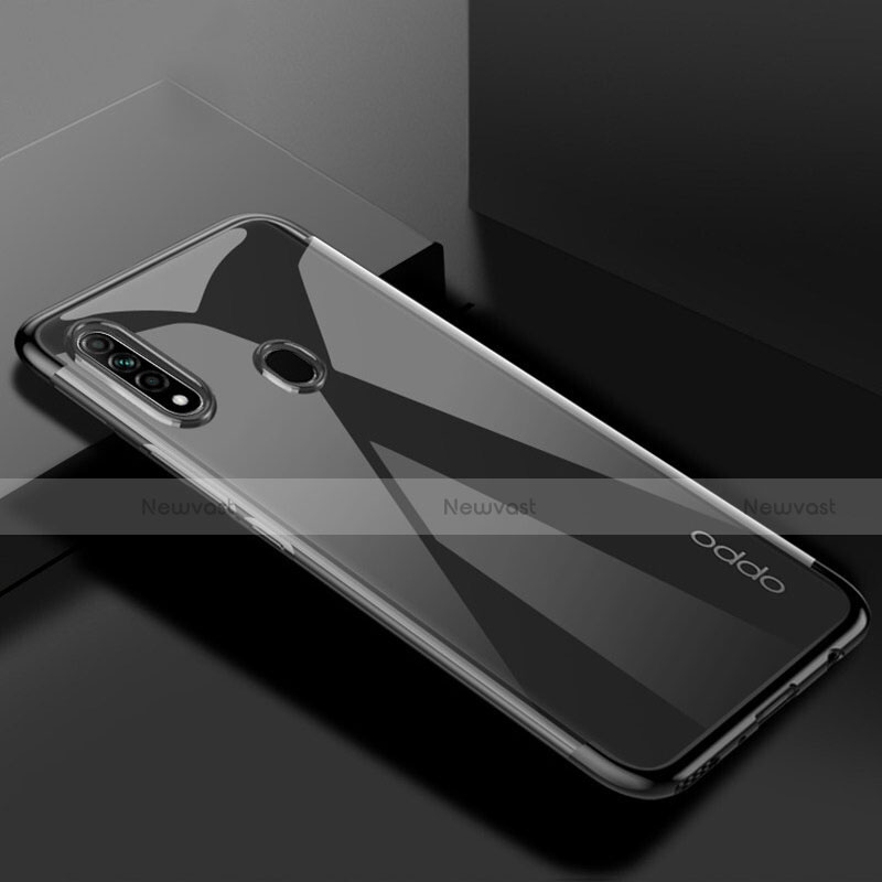 Ultra-thin Transparent TPU Soft Case Cover H01 for Oppo A8 Black