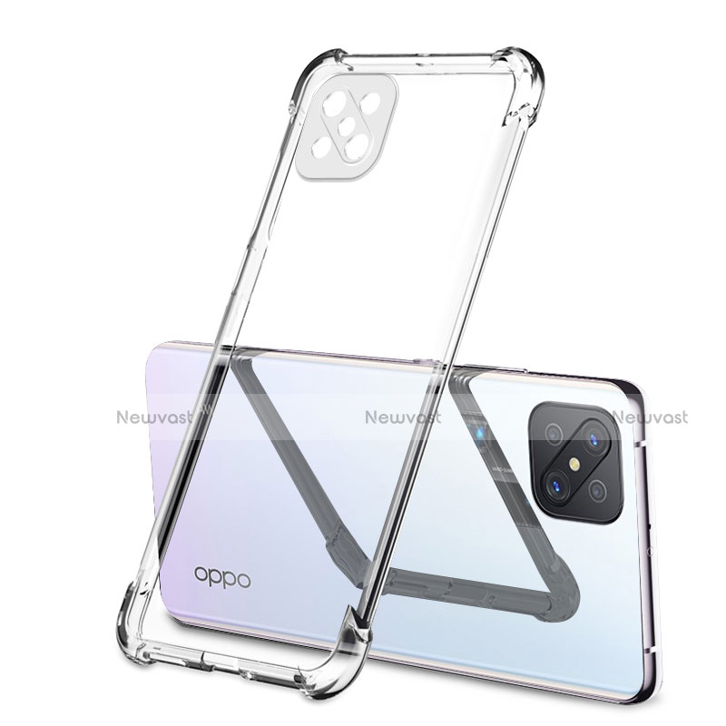 Ultra-thin Transparent TPU Soft Case Cover H01 for Oppo A92s 5G Clear