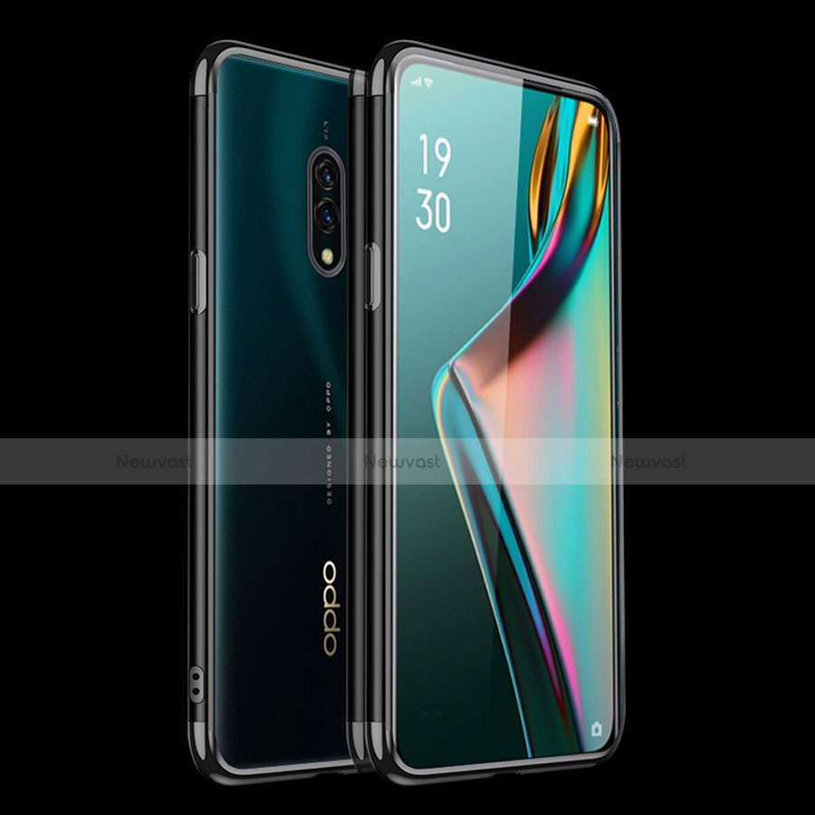Ultra-thin Transparent TPU Soft Case Cover H01 for Oppo K3 Black