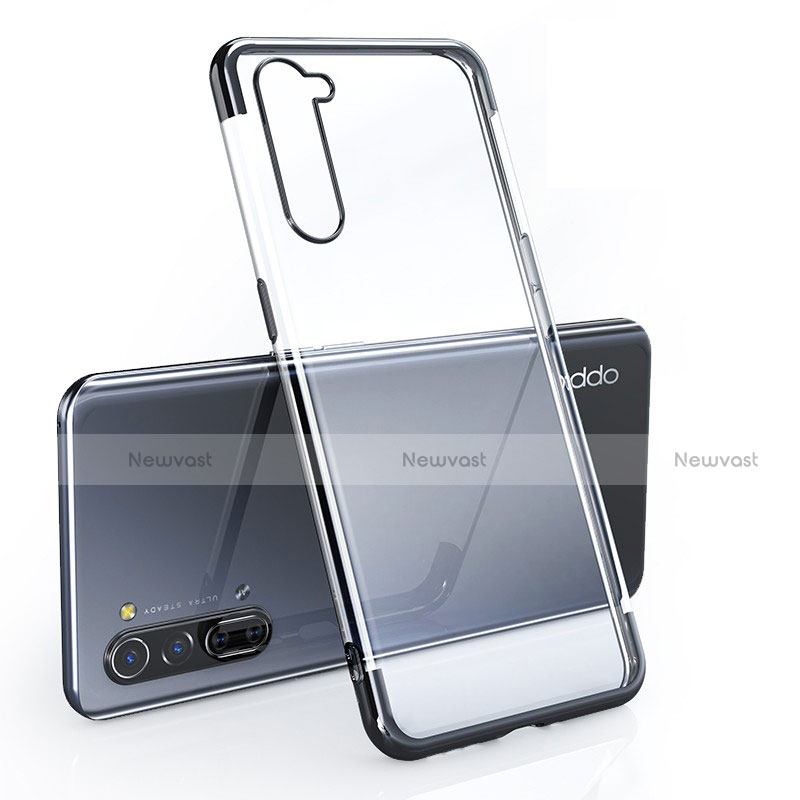 Ultra-thin Transparent TPU Soft Case Cover H01 for Oppo K7 5G Black