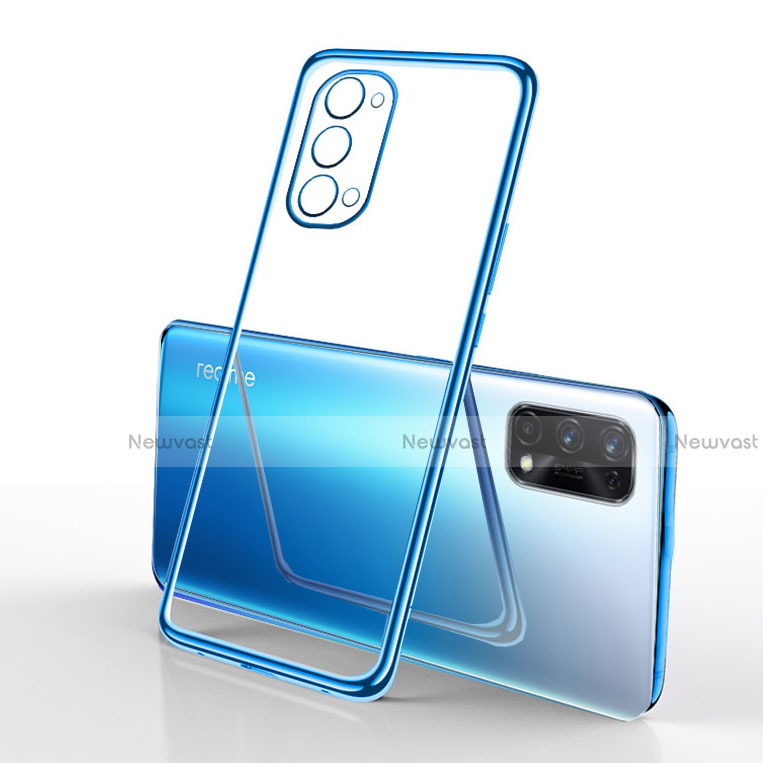 Ultra-thin Transparent TPU Soft Case Cover H01 for Oppo K7x 5G Blue