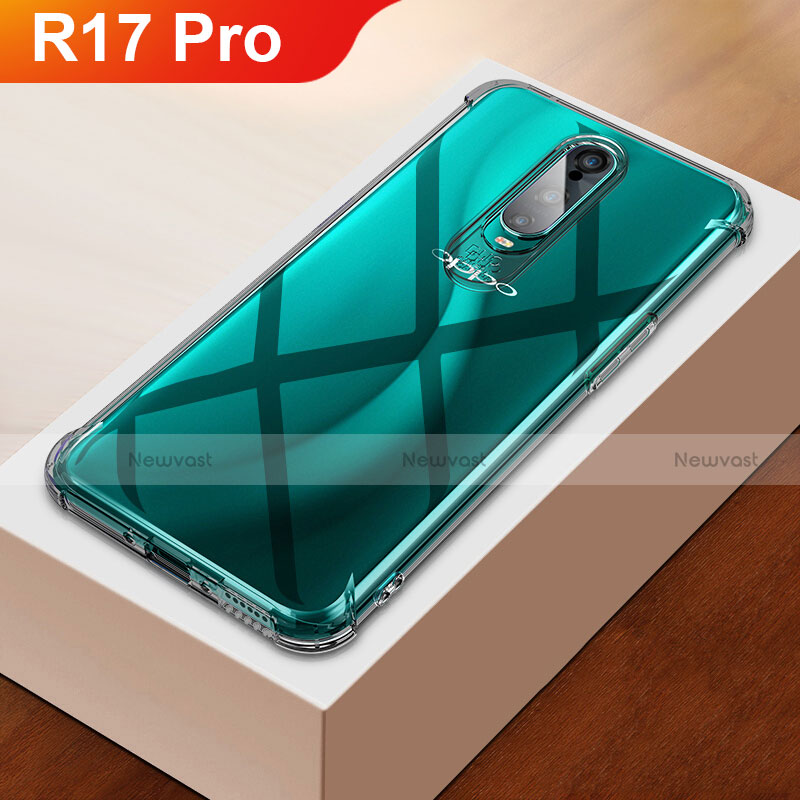 Ultra-thin Transparent TPU Soft Case Cover H01 for Oppo R17 Pro Silver