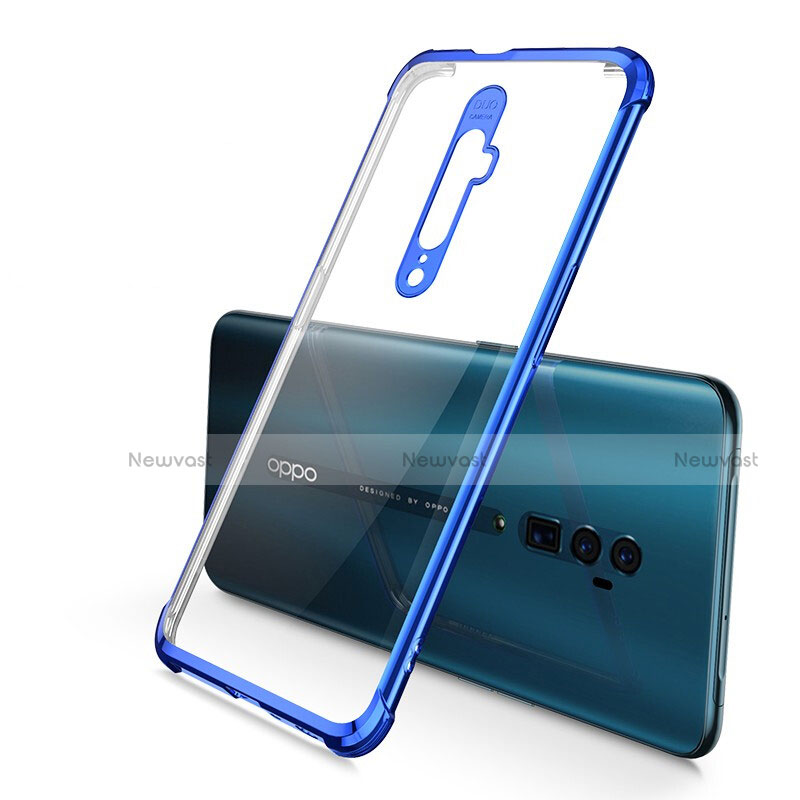 Ultra-thin Transparent TPU Soft Case Cover H01 for Oppo Reno 10X Zoom Blue