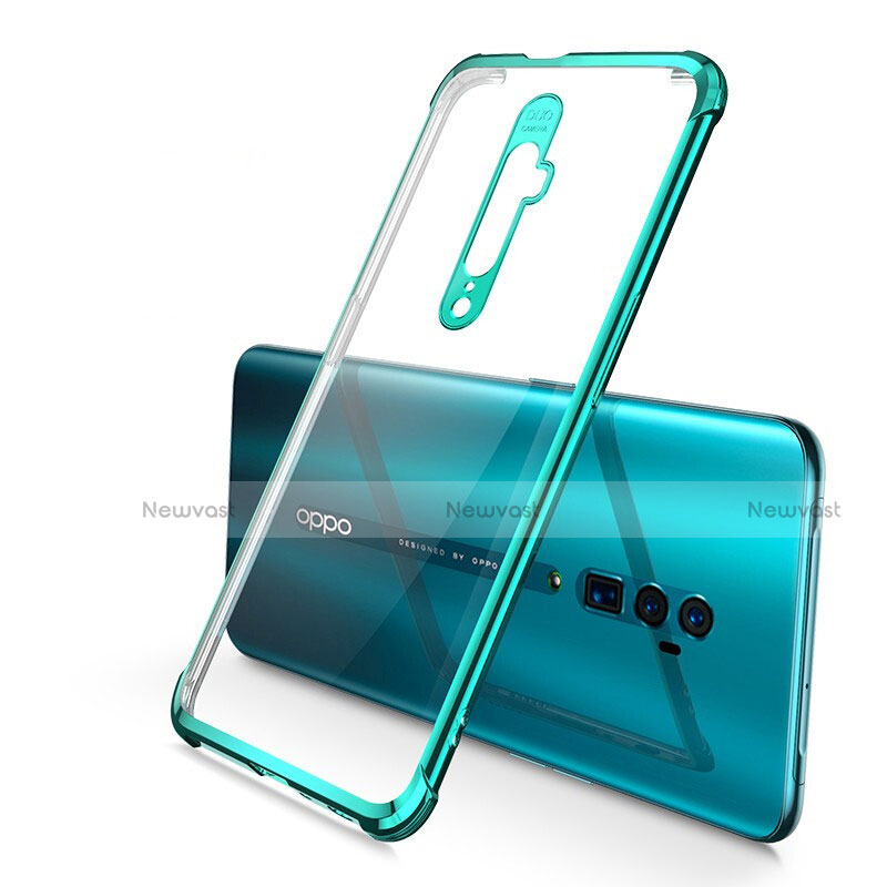 Ultra-thin Transparent TPU Soft Case Cover H01 for Oppo Reno 10X Zoom Green