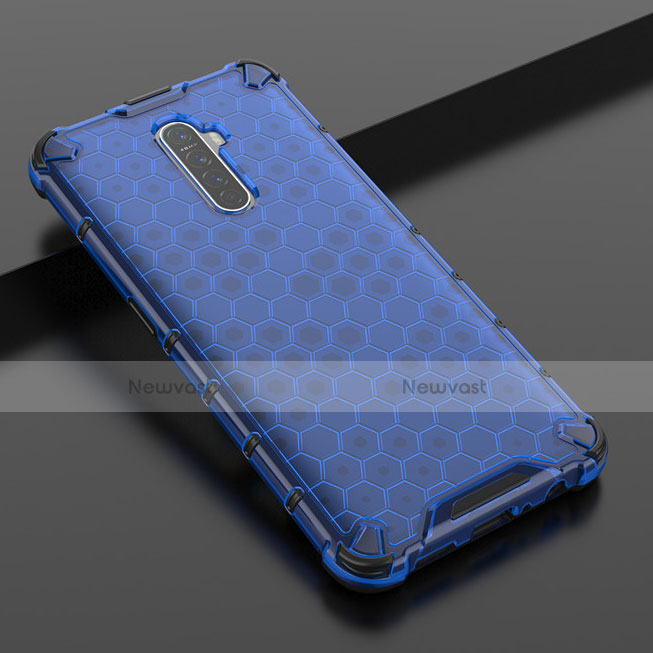Ultra-thin Transparent TPU Soft Case Cover H01 for Oppo Reno Ace Blue