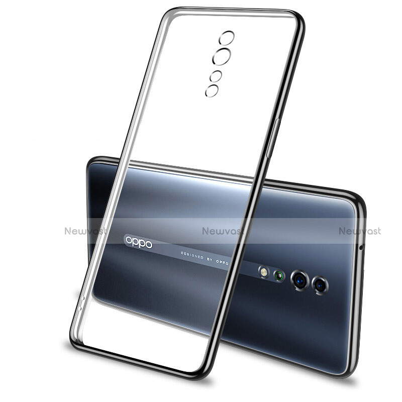 Ultra-thin Transparent TPU Soft Case Cover H01 for Oppo Reno Z Black