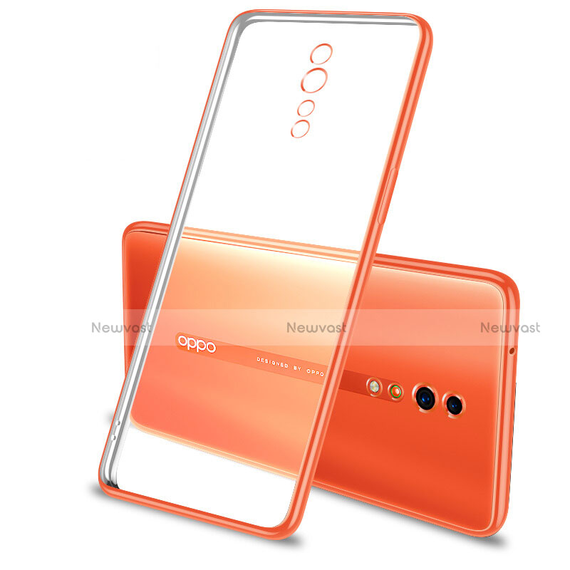 Ultra-thin Transparent TPU Soft Case Cover H01 for Oppo Reno Z Orange