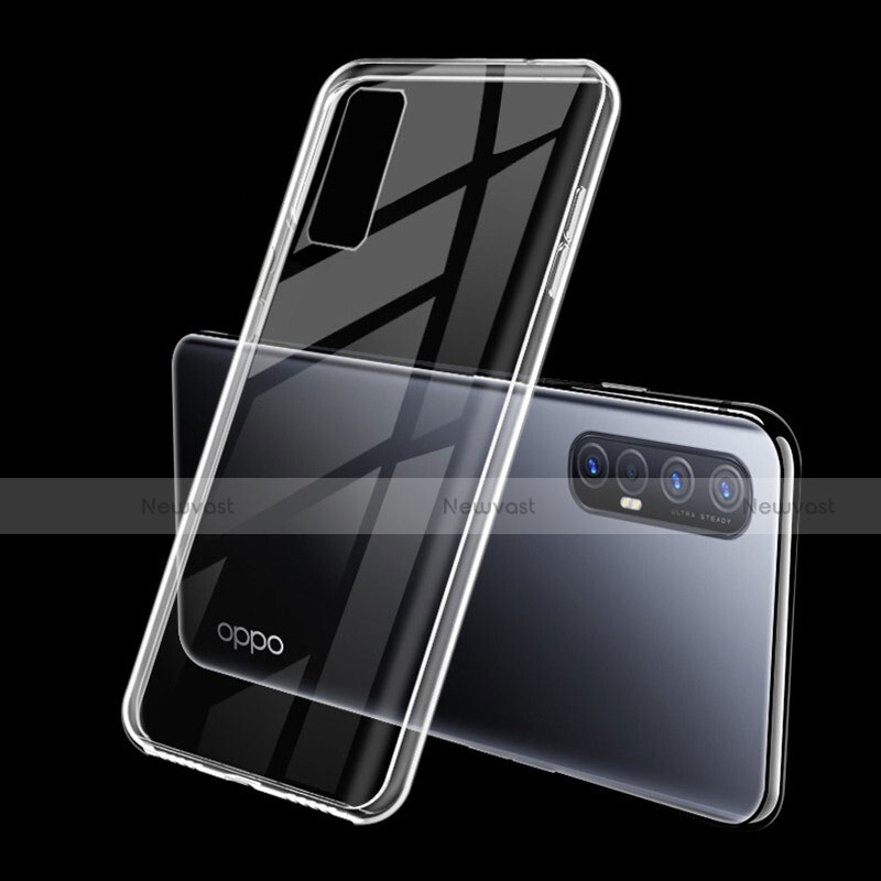 Ultra-thin Transparent TPU Soft Case Cover H01 for Oppo Reno3 Pro Clear
