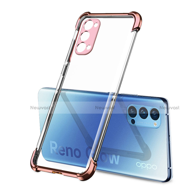 Ultra-thin Transparent TPU Soft Case Cover H01 for Oppo Reno4 5G