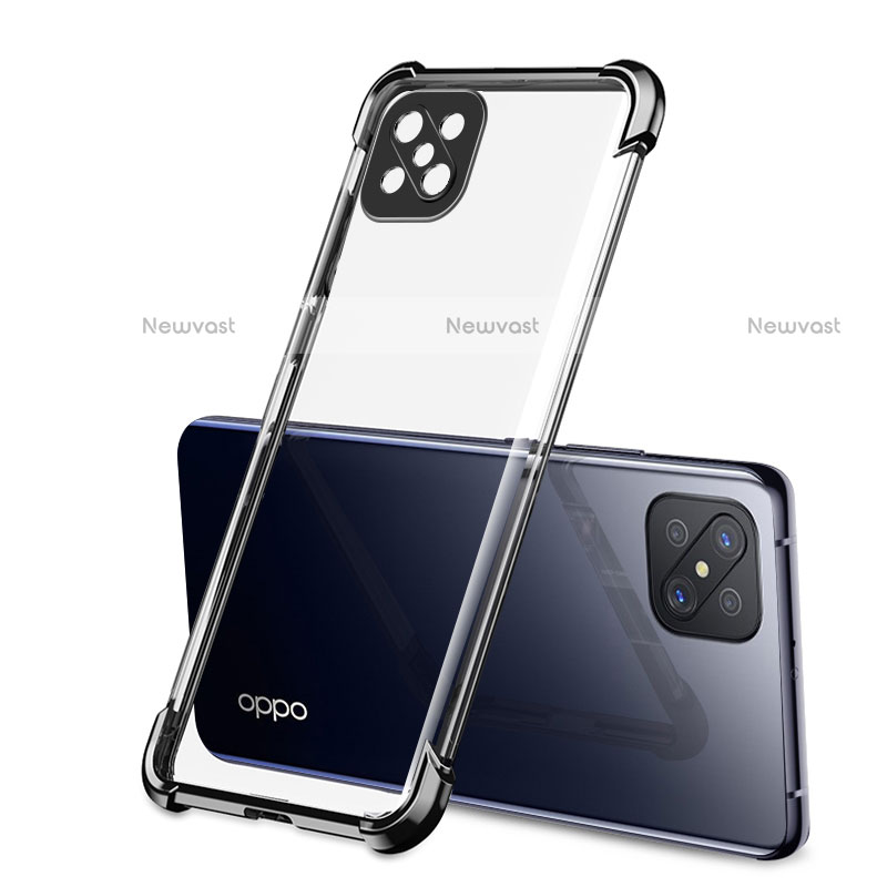 Ultra-thin Transparent TPU Soft Case Cover H01 for Oppo Reno4 Z 5G Black