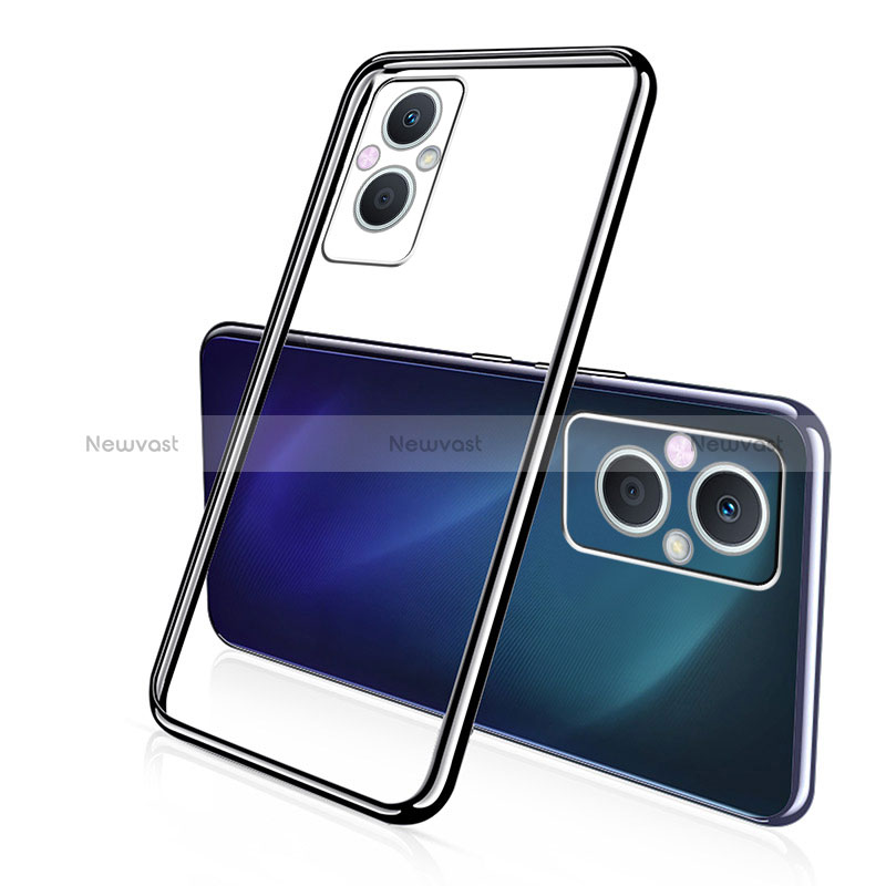 Ultra-thin Transparent TPU Soft Case Cover H01 for Oppo Reno7 Lite 5G Black