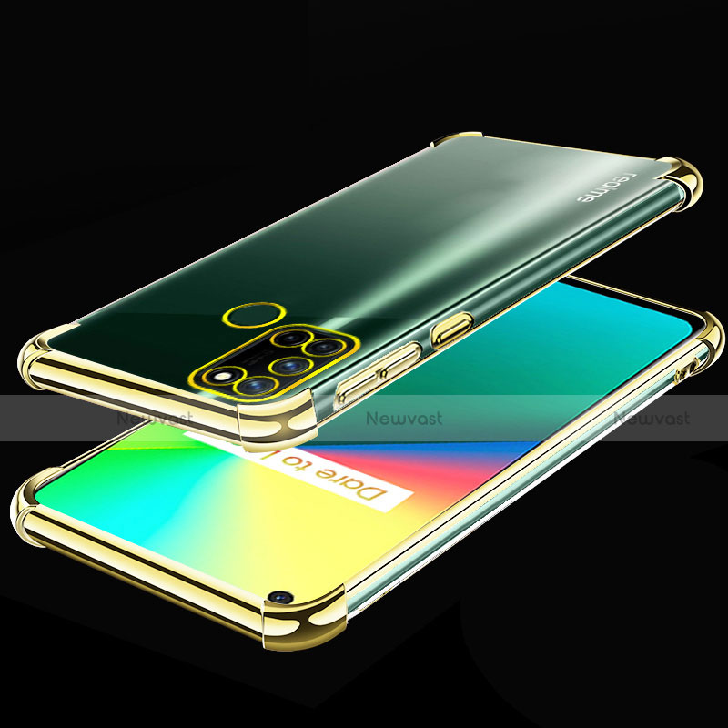 Ultra-thin Transparent TPU Soft Case Cover H01 for Realme 7i Gold