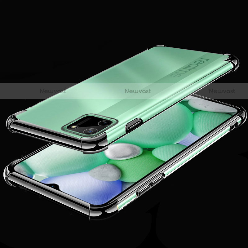 Ultra-thin Transparent TPU Soft Case Cover H01 for Realme C11 Black