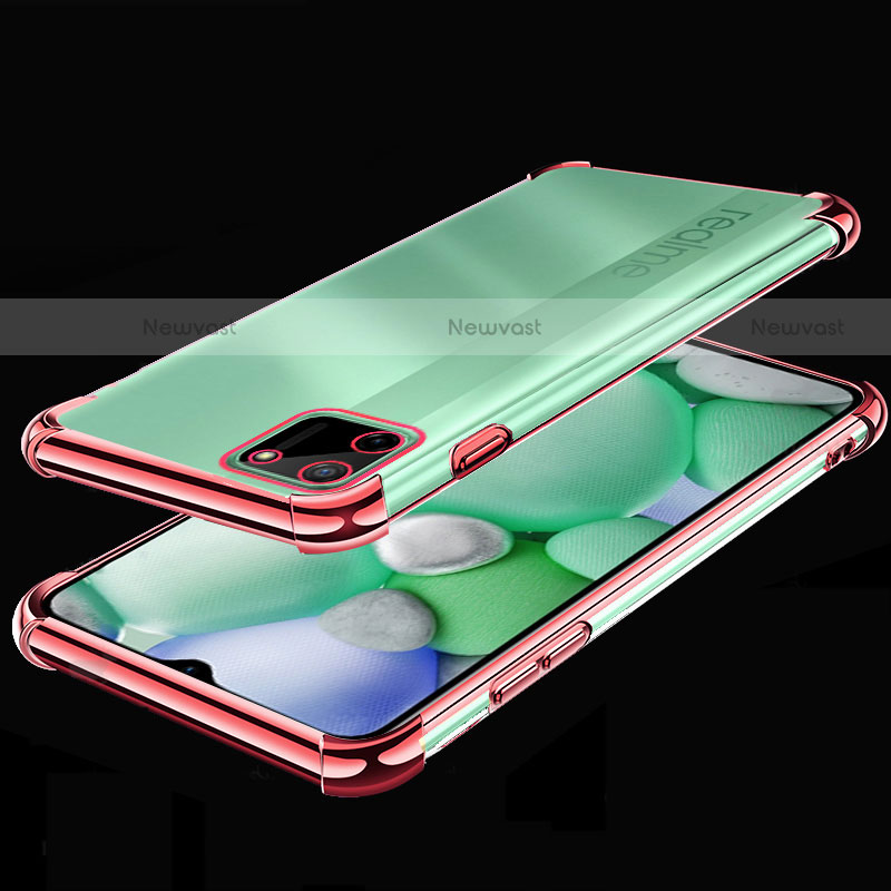 Ultra-thin Transparent TPU Soft Case Cover H01 for Realme C11 Rose Gold