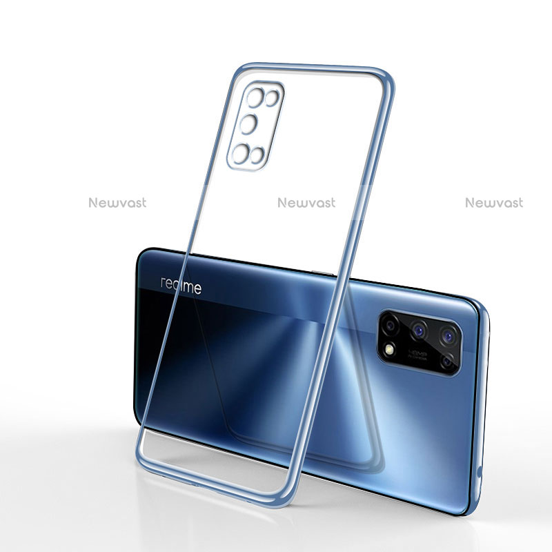 Ultra-thin Transparent TPU Soft Case Cover H01 for Realme V5 5G Blue
