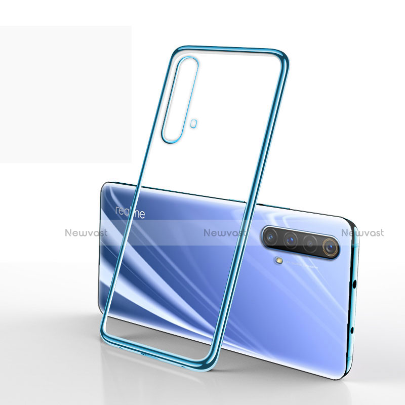 Ultra-thin Transparent TPU Soft Case Cover H01 for Realme X3 SuperZoom Blue