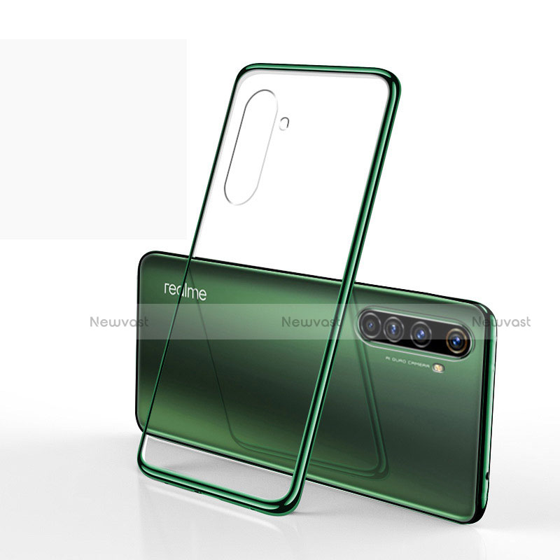 Ultra-thin Transparent TPU Soft Case Cover H01 for Realme X50 Pro 5G Green