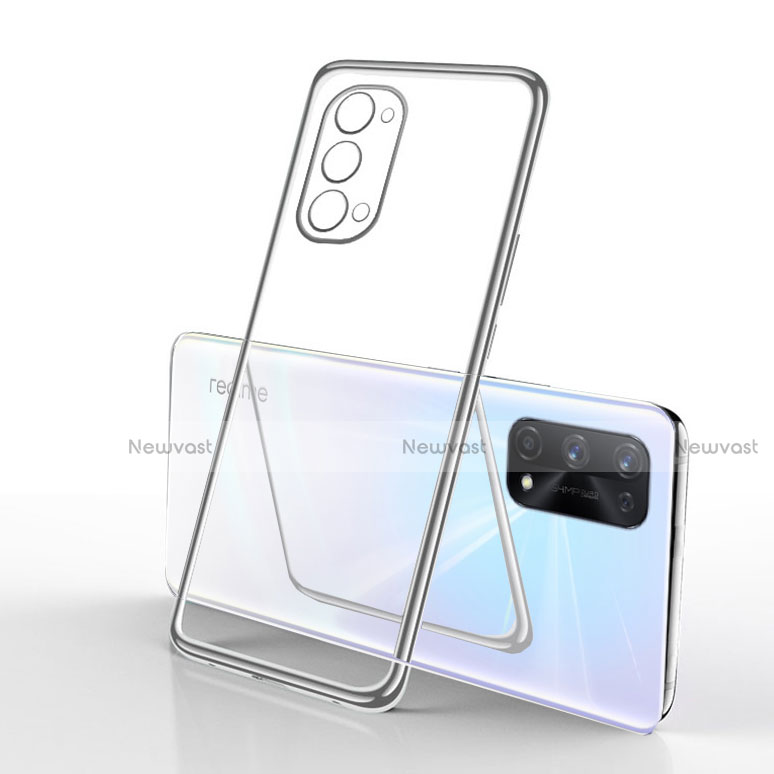 Ultra-thin Transparent TPU Soft Case Cover H01 for Realme X7 5G Silver