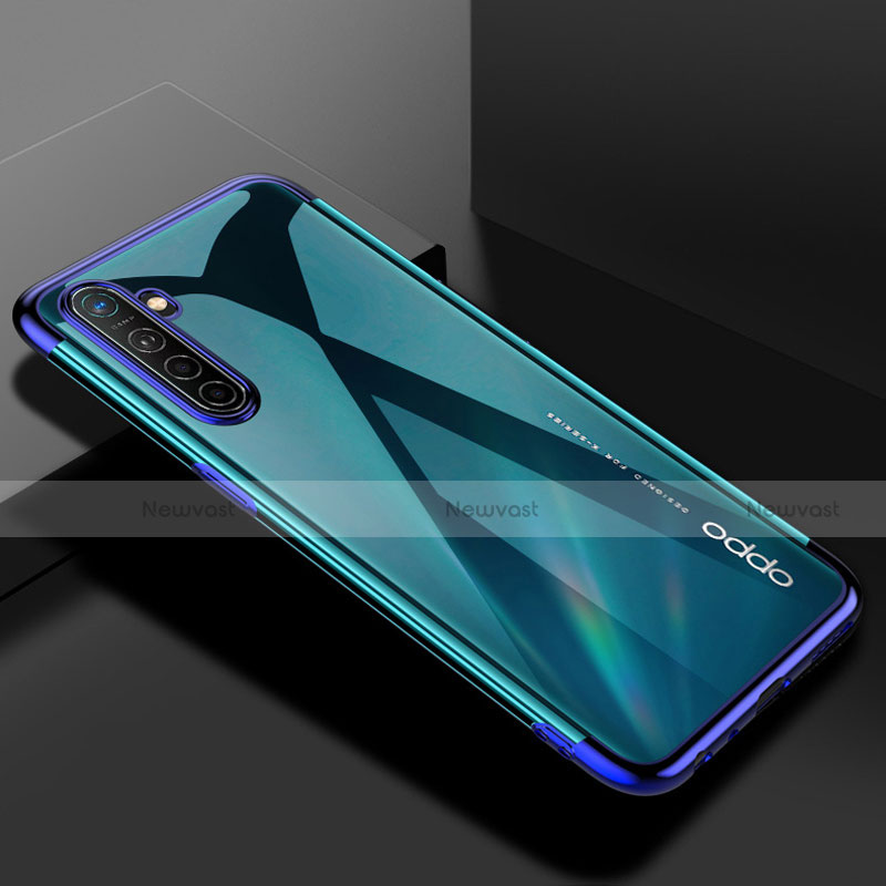 Ultra-thin Transparent TPU Soft Case Cover H01 for Realme XT Blue