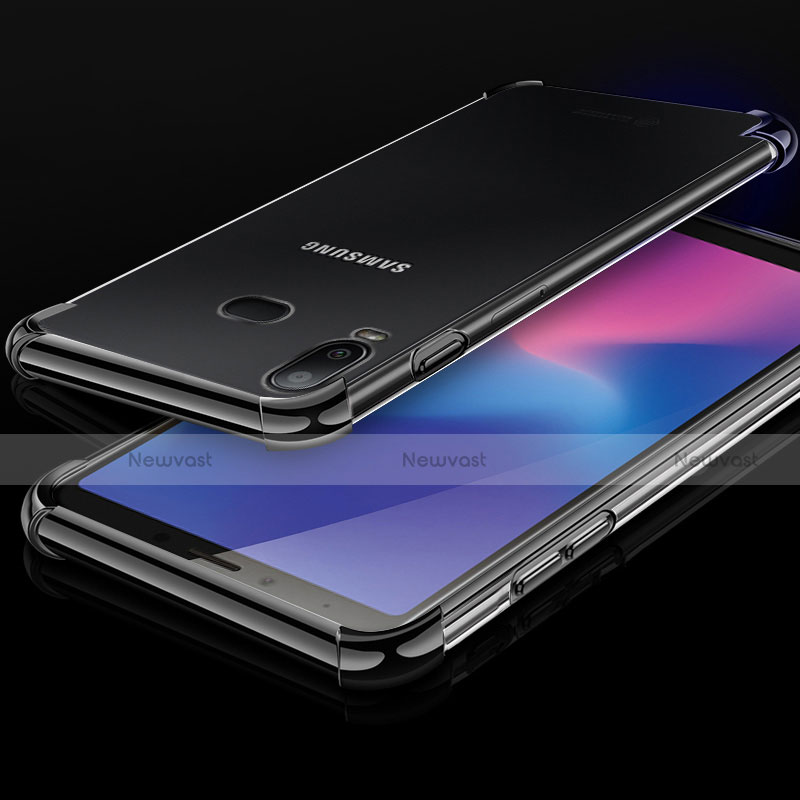 Ultra-thin Transparent TPU Soft Case Cover H01 for Samsung Galaxy A6s Black