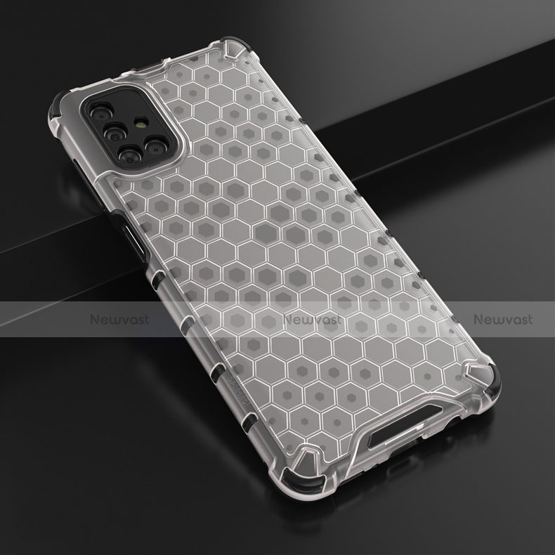 Ultra-thin Transparent TPU Soft Case Cover H01 for Samsung Galaxy M51 White