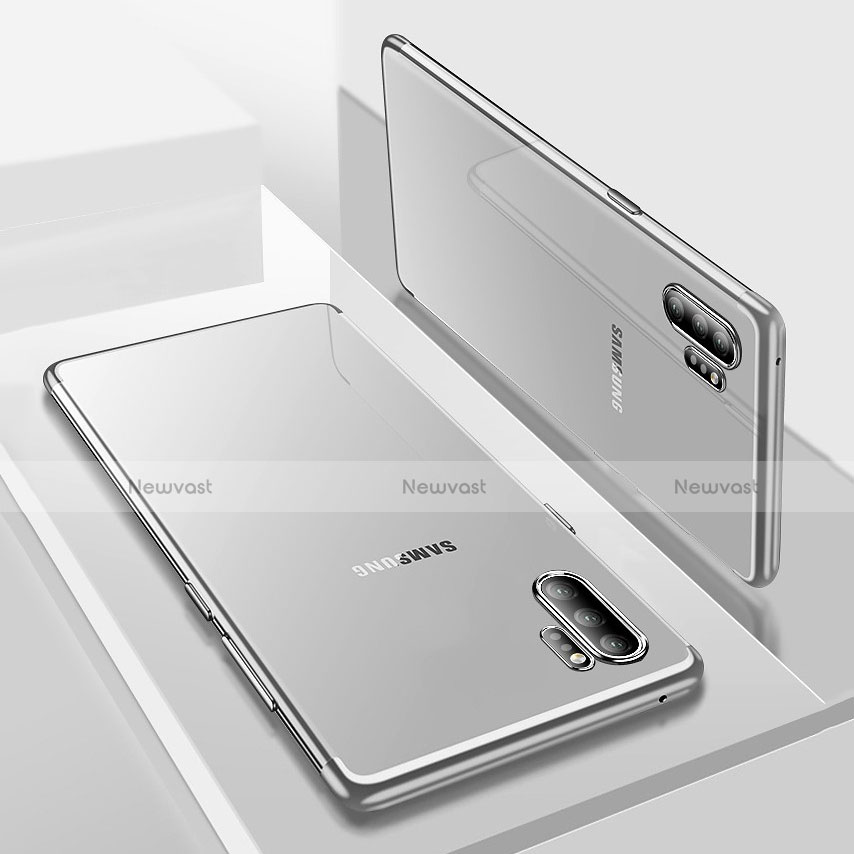 Ultra-thin Transparent TPU Soft Case Cover H01 for Samsung Galaxy Note 10 Plus 5G Silver
