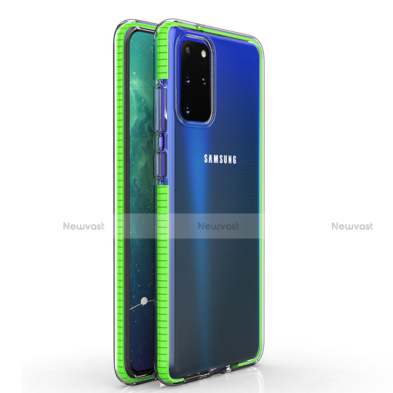 Ultra-thin Transparent TPU Soft Case Cover H01 for Samsung Galaxy S20 Plus 5G Green