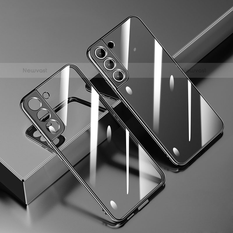 Ultra-thin Transparent TPU Soft Case Cover H01 for Samsung Galaxy S22 Plus 5G Black