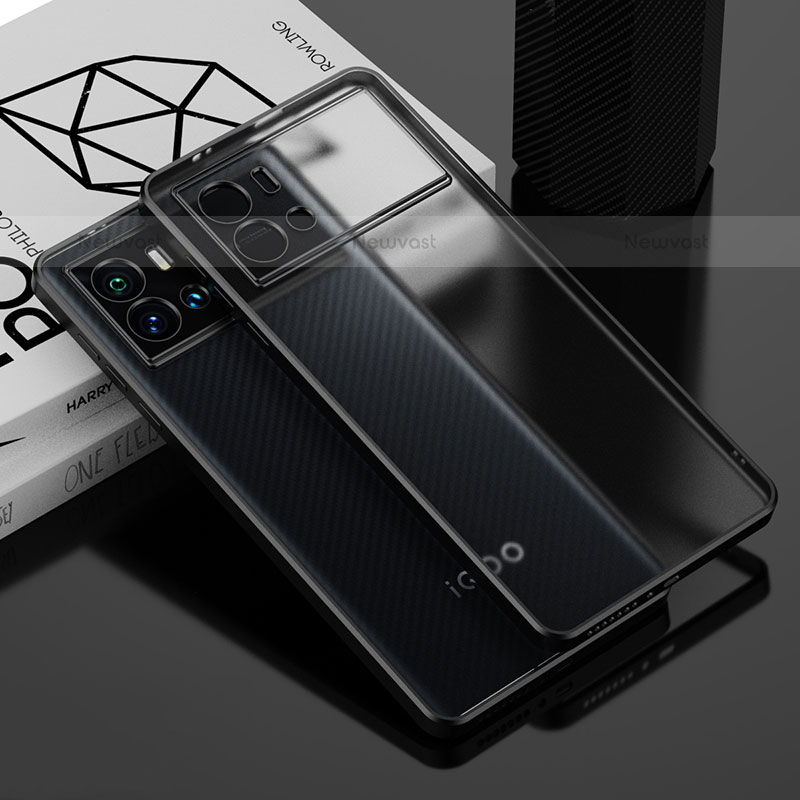 Ultra-thin Transparent TPU Soft Case Cover H01 for Vivo iQOO 9 5G Black