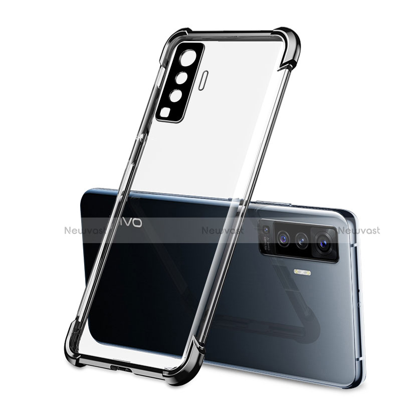 Ultra-thin Transparent TPU Soft Case Cover H01 for Vivo X50 5G Black
