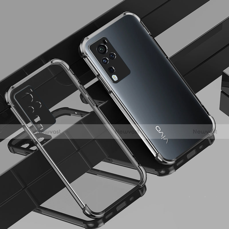 Ultra-thin Transparent TPU Soft Case Cover H01 for Vivo X60 Pro 5G Black