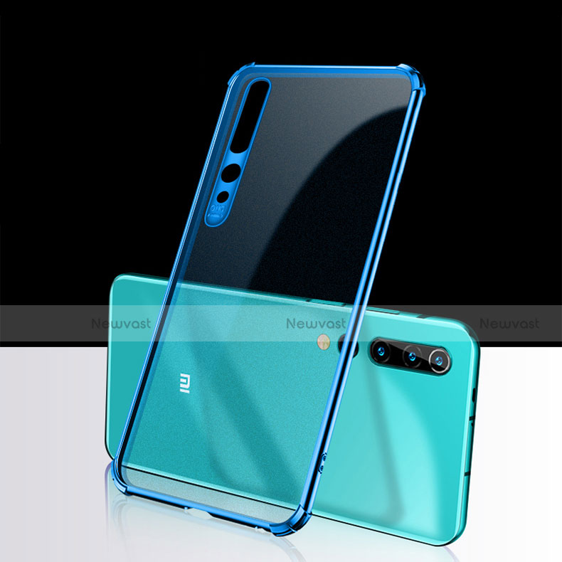 Ultra-thin Transparent TPU Soft Case Cover H01 for Xiaomi Mi 10 Blue