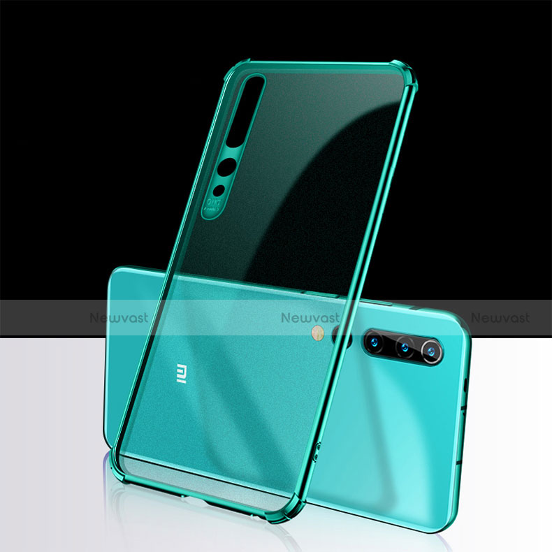 Ultra-thin Transparent TPU Soft Case Cover H01 for Xiaomi Mi 10 Green