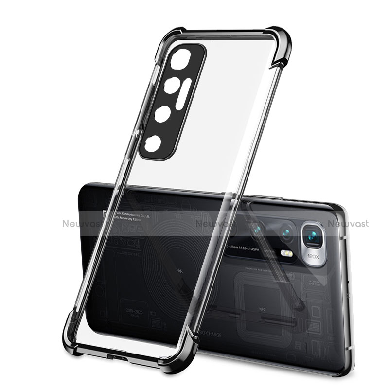 Ultra-thin Transparent TPU Soft Case Cover H01 for Xiaomi Mi 10 Ultra Black