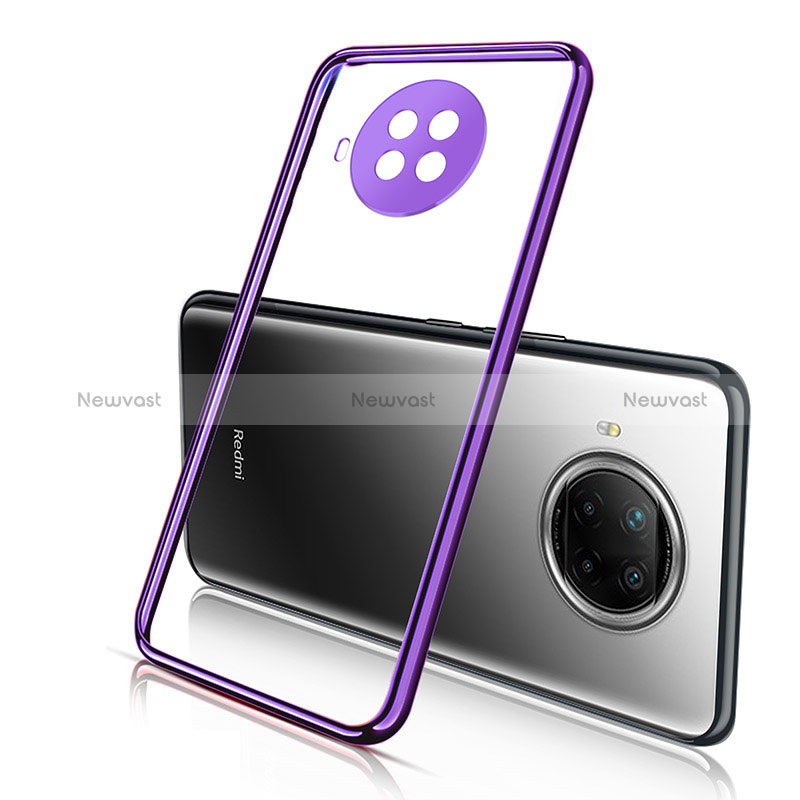 Ultra-thin Transparent TPU Soft Case Cover H01 for Xiaomi Mi 10i 5G Purple