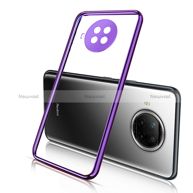 Ultra-thin Transparent TPU Soft Case Cover H01 for Xiaomi Mi 10T Lite 5G Purple