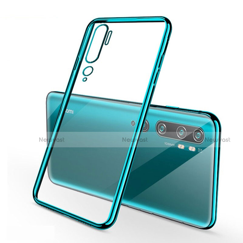 Ultra-thin Transparent TPU Soft Case Cover H01 for Xiaomi Mi Note 10 Green