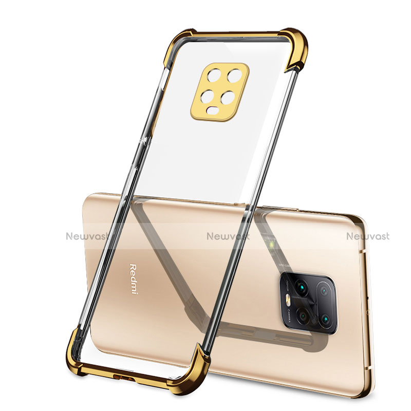 Ultra-thin Transparent TPU Soft Case Cover H01 for Xiaomi Redmi 10X Pro 5G Gold