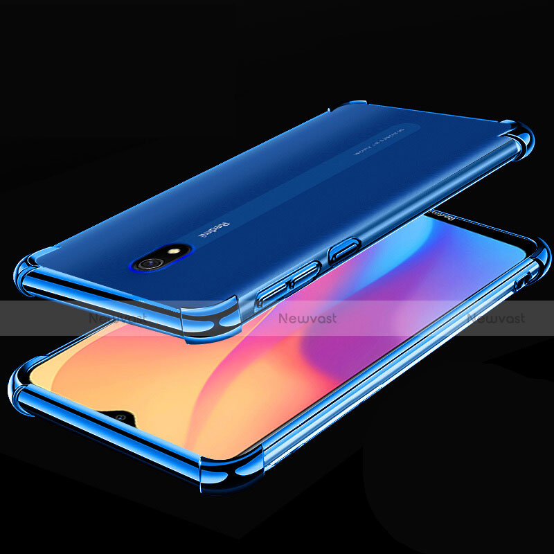 Ultra-thin Transparent TPU Soft Case Cover H01 for Xiaomi Redmi 8A Blue