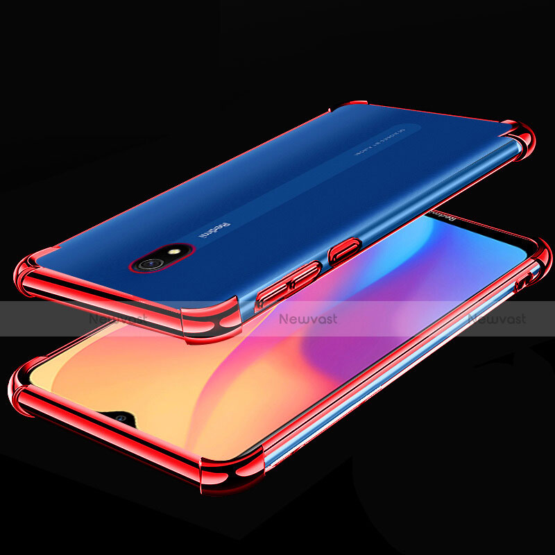 Ultra-thin Transparent TPU Soft Case Cover H01 for Xiaomi Redmi 8A Red