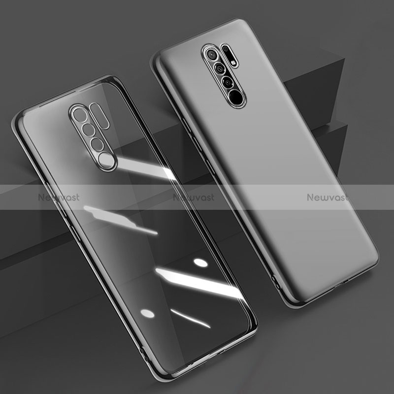 Ultra-thin Transparent TPU Soft Case Cover H01 for Xiaomi Redmi 9 Black