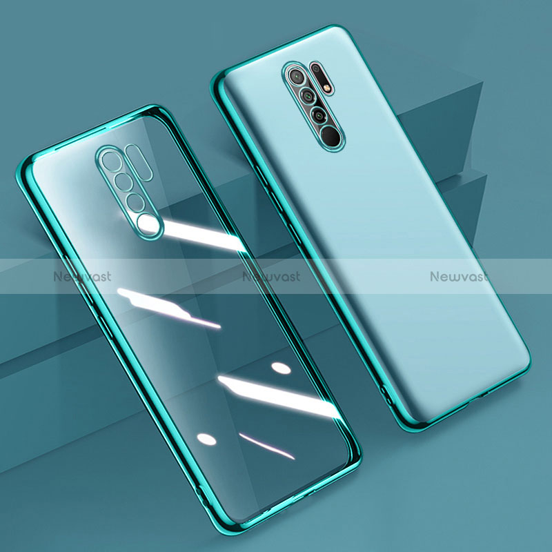 Ultra-thin Transparent TPU Soft Case Cover H01 for Xiaomi Redmi 9 Green