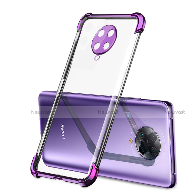 Ultra-thin Transparent TPU Soft Case Cover H01 for Xiaomi Redmi K30 Pro Zoom Purple