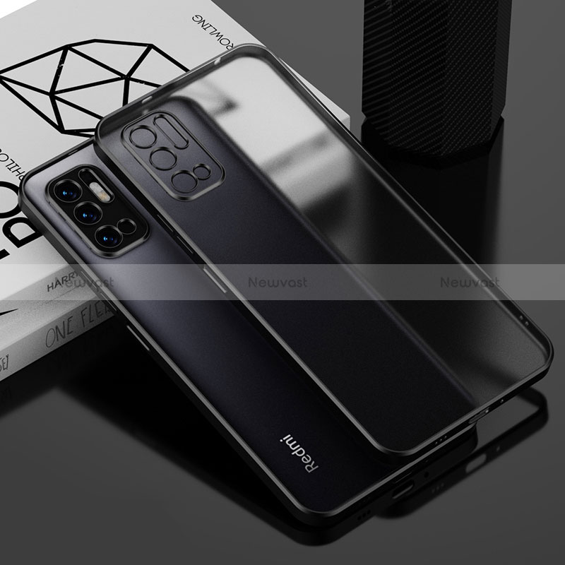 Ultra-thin Transparent TPU Soft Case Cover H01 for Xiaomi Redmi Note 11 SE 5G Black