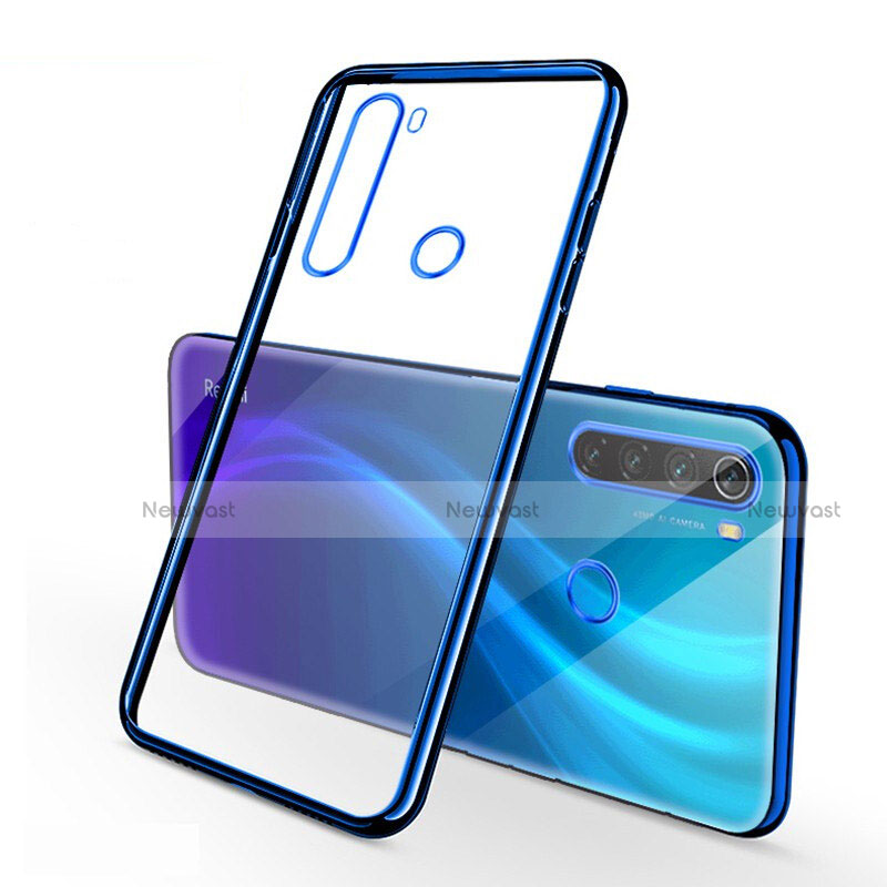 Ultra-thin Transparent TPU Soft Case Cover H01 for Xiaomi Redmi Note 8 Pro Blue