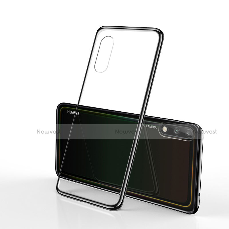 Ultra-thin Transparent TPU Soft Case Cover H02 for Huawei Enjoy 10 Black