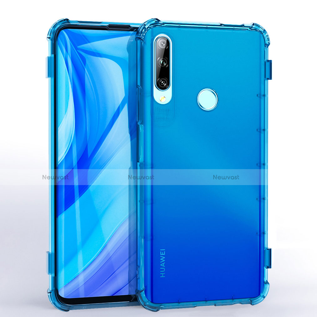 Ultra-thin Transparent TPU Soft Case Cover H02 for Huawei Enjoy 10 Plus Blue