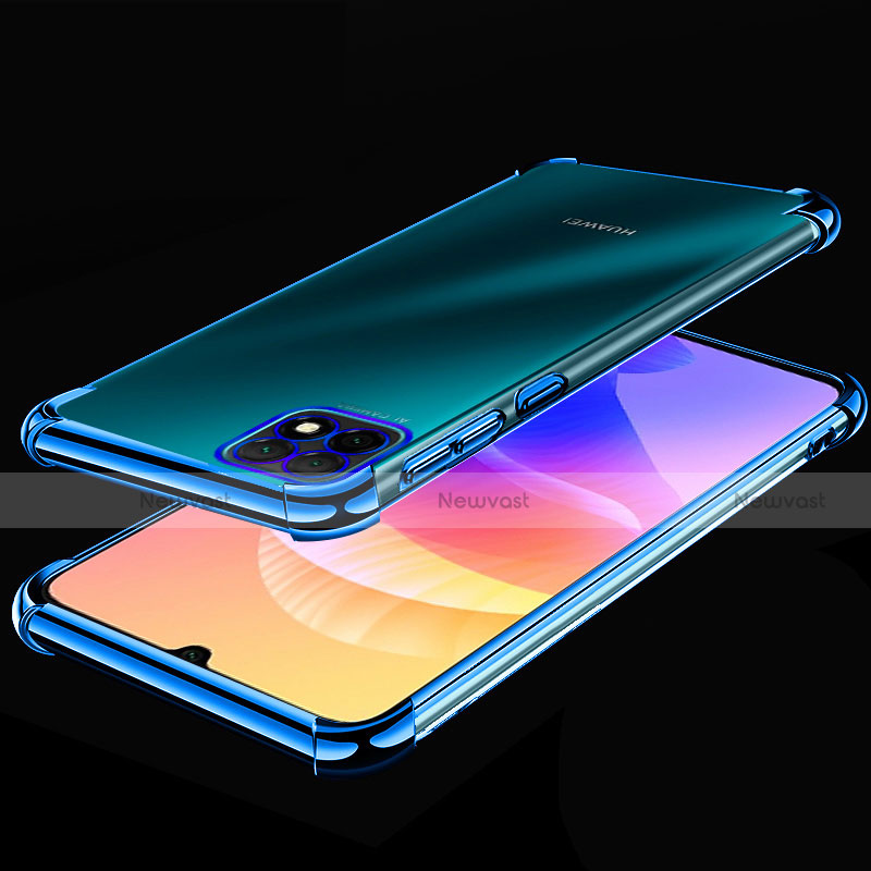 Ultra-thin Transparent TPU Soft Case Cover H02 for Huawei Enjoy 20 5G Blue