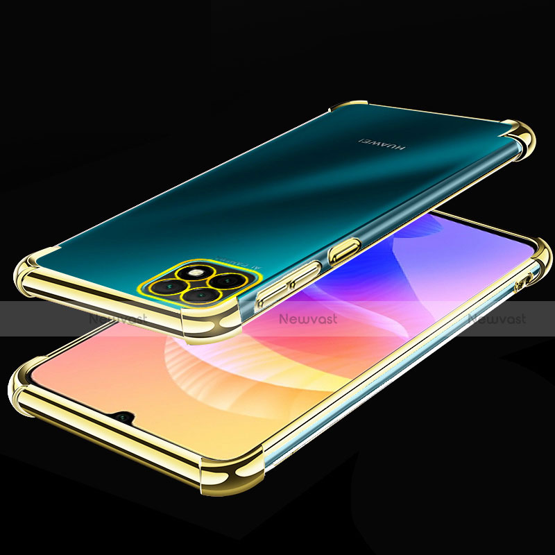 Ultra-thin Transparent TPU Soft Case Cover H02 for Huawei Enjoy 20 5G Gold