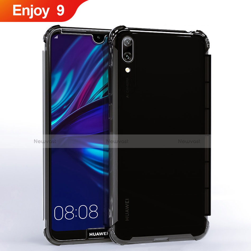 Ultra-thin Transparent TPU Soft Case Cover H02 for Huawei Enjoy 9 Black